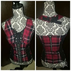 Plaid Tripp corset top
